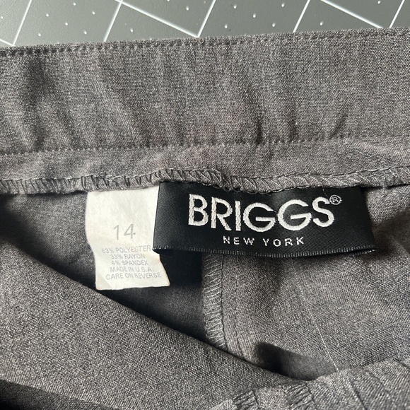 BRIGGS Hidden Elastic Waistband Heather Gray Women Pants Size 14 Short NWT - Picture 3 of 5